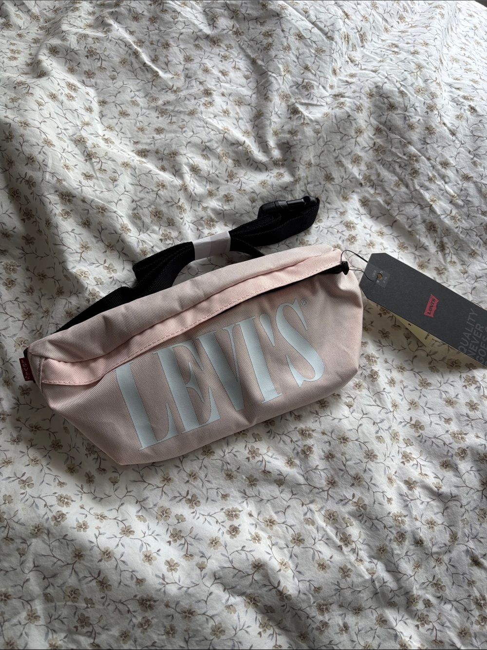 Pink Levi’s Belt Bag with White Logo Text